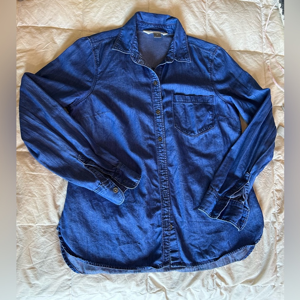 Lightweight Denim Button Down Shirt